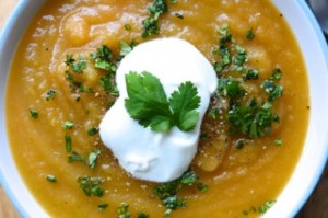 42- carrot, parsnip and onion soup.